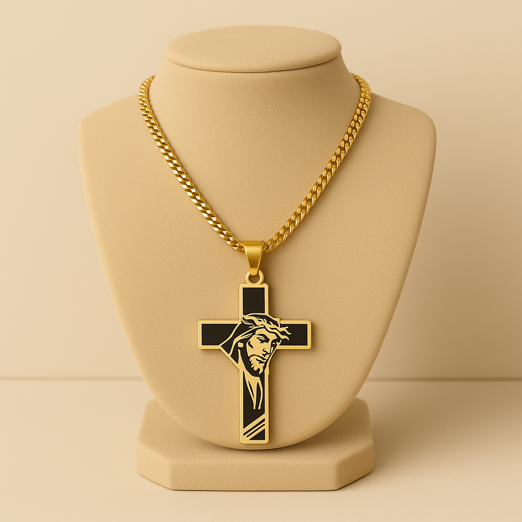 Jesus Christ Necklace in Stainless Steel – Faith and Protection