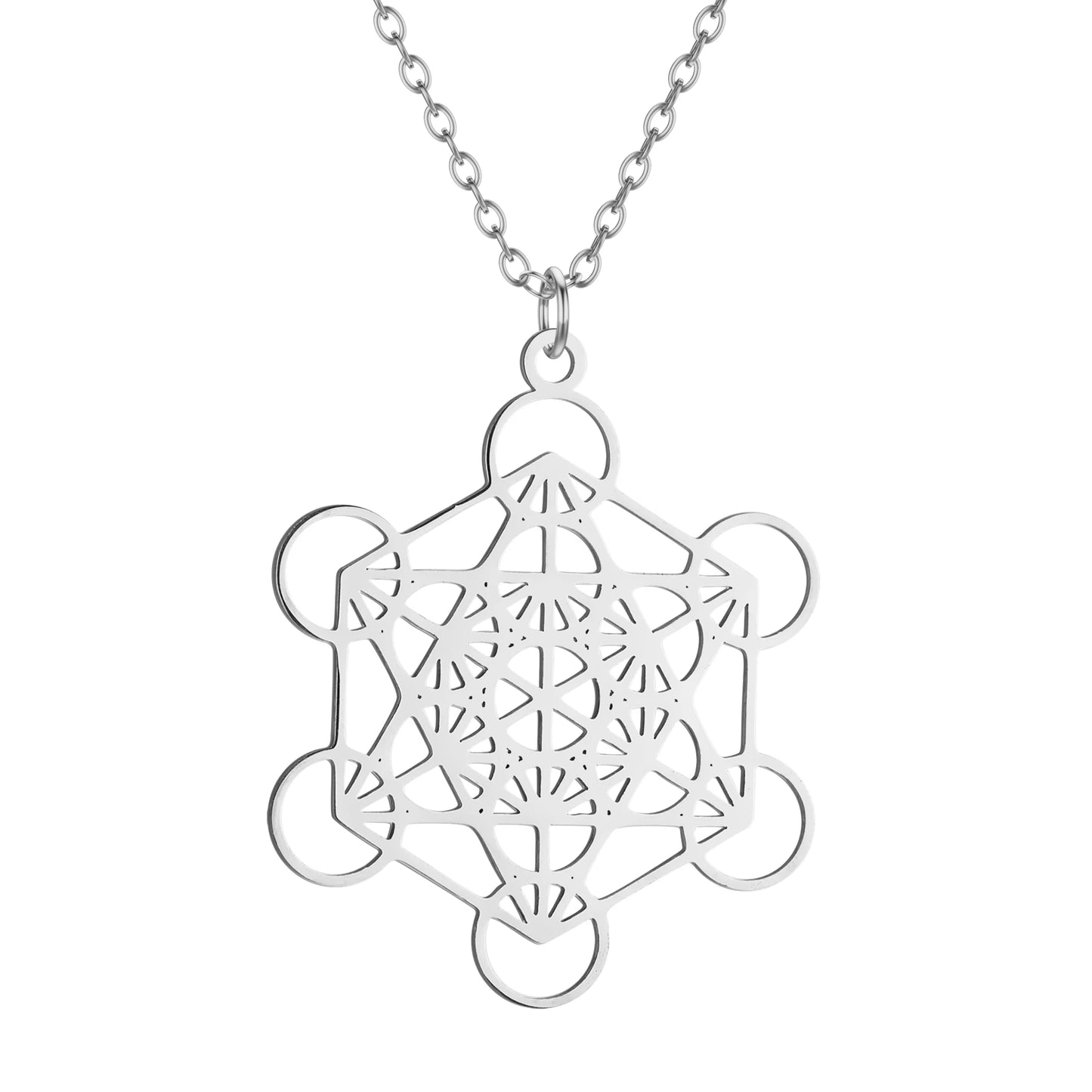 Metatron-Halskette aus Edelstahl – Heiliges Symbol für Meditation und Schutz