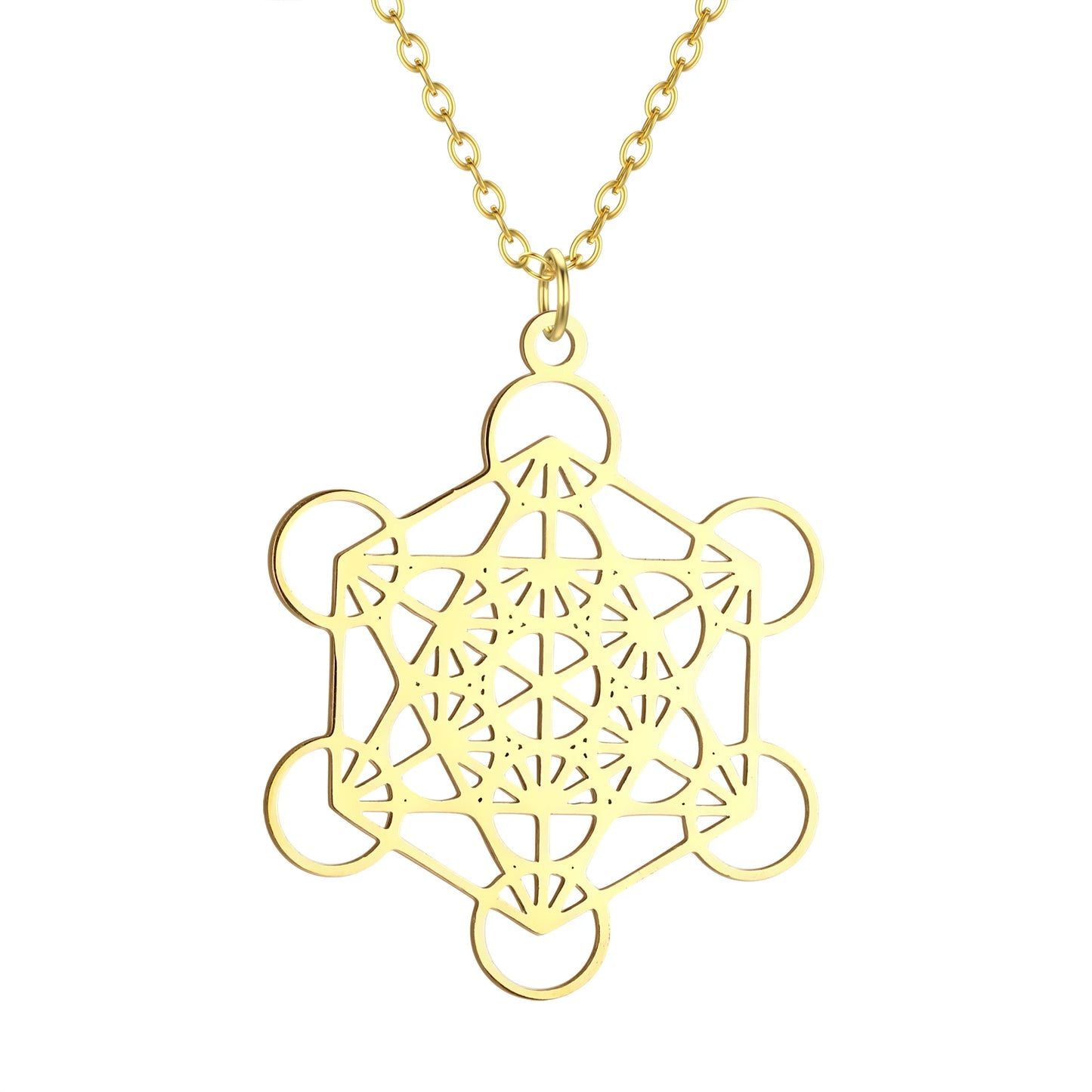 Metatron-Halskette aus Edelstahl – Heiliges Symbol für Meditation und Schutz